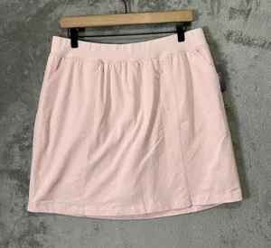 Christopher & Banks Pink Cotton Skort Large Pull On Elastic Golf Athleisure New‎ thumbnail 1