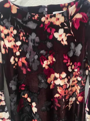 Calvin Klein Velvet Floral Dress Size 4 thumbnail 5