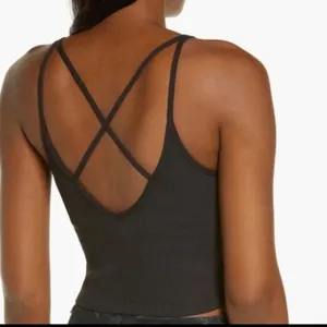 Vuori rib crop tank green Sleeveless V Neck Size XS thumbnail 7
