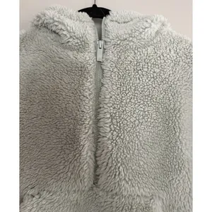 Alo Yoga Streetside Half Zip Sherpa Hoodie Pullover Light Green Women's‎ Medium thumbnail 3