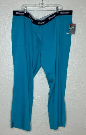 Grey’s Anatomy Active Barco Women’s Teal Scrub Pants Drawstring‎ Pockets 5XL thumbnail 1