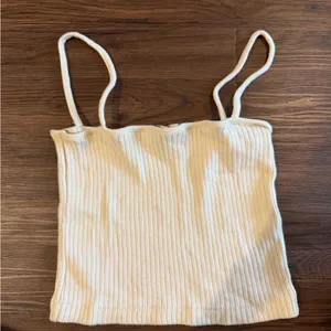 Brandy Melville Cream Ribbed Cropped Tank Top thumbnail 2