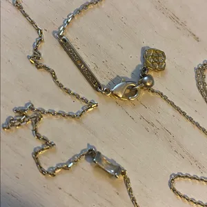 Kendra Scott - Juliette White Crystal Silver Pendant Necklace thumbnail 4