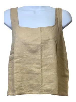 Express Summer-Blend Linen Square Neck‎ Tank Cream Size Medium NWT thumbnail 7
