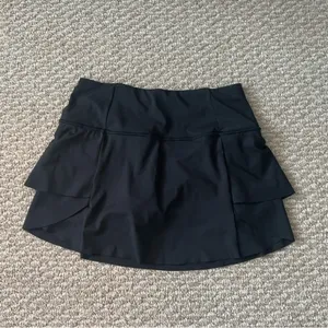 Athleta Black Ruffle Tennis Skirt thumbnail 2