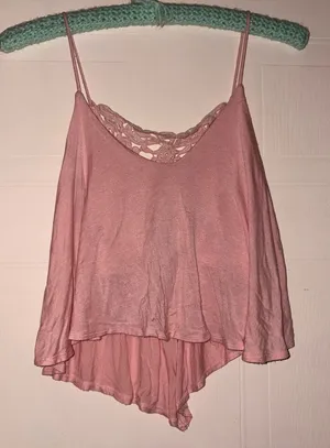 Monteau Dusty Pink Lace-Trim Flowy Camisole thumbnail 1