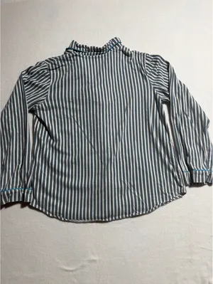 DKNY Women's Striped Cotton Pajama Set Small thumbnail 6