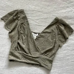 Free People Flutter Sleeve Crop Top thumbnail 2