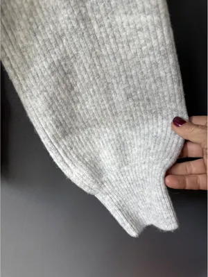J.Crew Extra-Soft Gray Ribbed Sweater Size Small thumbnail 8