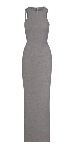 SKIMS NWOT Soft Lounge Cutout Dress in Heather Grey thumbnail 2