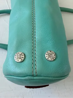 Vintage Michael Kors Barrel Bag 2000s Y2K Mint Green Teal thumbnail 7