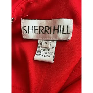 Sherri‎ Hill Red Strapless High Slit Rhinestone Mesh Formal Gown Dress Size 6 thumbnail 12