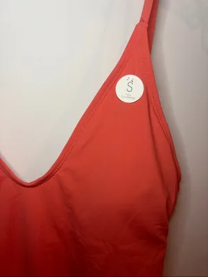 Cotton On orange Coral One-Piece Swimsuit cheeky high thighs xs/s new thumbnail 4