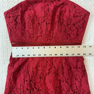 Keepsake XS Butterfly Lace strapless sheer lined midi dress D1 2690 thumbnail 4