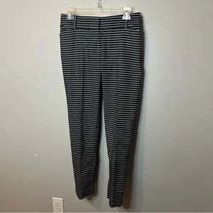 The Riviera Pant Black White Striped Slim Fit Ankle Pants Size 6 thumbnail 2