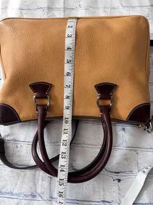 Dooney & Bourke All Weather Leather 2 (AWL 2) mustard yellow Satchel /Crossbody thumbnail 14