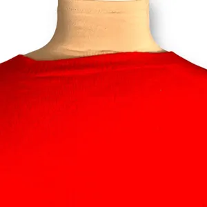 Vintage Bright Cherry Red Ribbed Knit Button Front Round Neck‎ Cardigan Sweater thumbnail 5