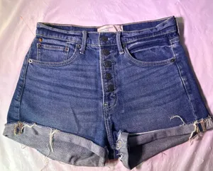 Abercrombie & Fitch Indigo High Rise Shorts thumbnail 1