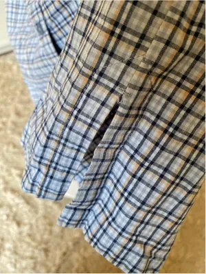 Cherokee Plaid Sleeveless Button Front Shirt Dress Preppy Coastal L thumbnail 6