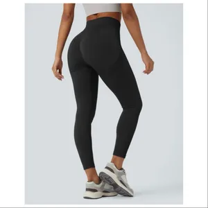 NWT HALARA OneForm Seamless Flow High Waisted Booty Scrunch Yoga Leggings Black thumbnail 10