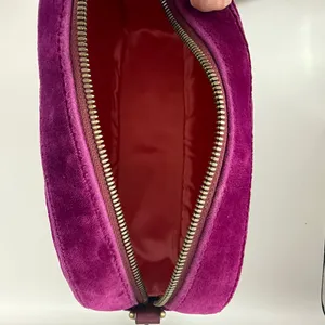 Gucci GG Velvet Marmont Camera Bag, Fuchsia thumbnail 8