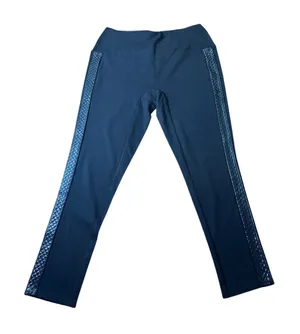 Dg2 Diana Gilman‎ Leggings Quilted Side Panel Athleisure Black L thumbnail 1