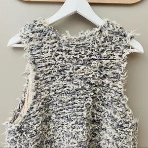 Free People Fur Away Shaggy Vest Gray Sz Medium thumbnail 4