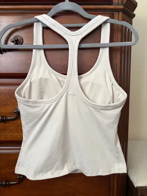 prAna White Tank Top w/ build in bra thumbnail 2