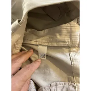 Banana Republic Martin Fit Crop Wide Leg Khaki Pant 8, Classic Career Coastal thumbnail 7