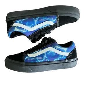 Vans Unisex Old Skool Skate Shoe Black Lightning Size 6.5 or 5 #961 thumbnail 4