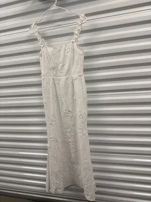 Fanm Mon Alexandra Embroidered Maxi Dress White Womens Size XXS thumbnail 6