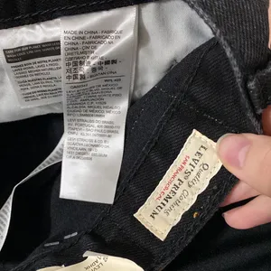 Levi’s premium high loose flare jeans in black size 25 thumbnail 16
