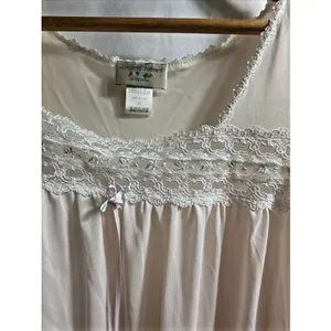 Amanda Stewart Intimates Women’s Gown Size 2X In A Pink Peachy Knee Length thumbnail 4