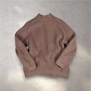 Free People Sunbeam Sweater Women's XS Antler Brown Oversized Mock Neck Autumn thumbnail 2