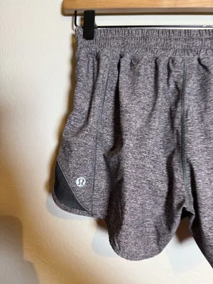 Lululemon Hotty Hot Short II *Long 4" Heather Lux Multi‎ Black thumbnail 4