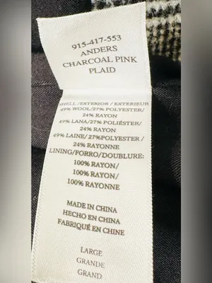 Rails Anders Charcoal Plaid Pink Wool Blend Coat thumbnail 13