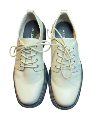 Aldo Shoes Womens 8 White Synthetic Lace Up Lug Sole Platform Flats Oxfords thumbnail 1