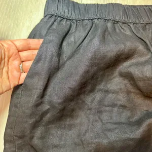 NWT Philosophy 100% linen fall‎ black shorts elastic waistband pockets size S thumbnail 6