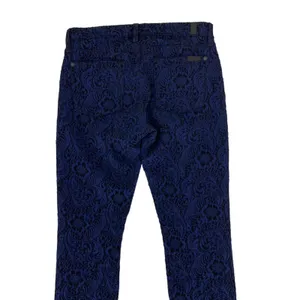 7 For All Mankind Jeans 29 Blue Black Floral Damask Skinny Stretch AU0150149A thumbnail 5