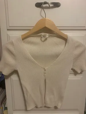 John Galt cream short sleeve cardigan thumbnail 1