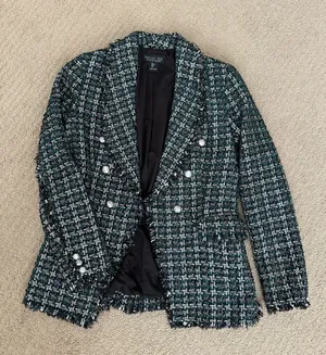Rachel Zoe Black And Green Blazer thumbnail 1