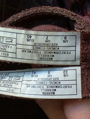Merrell slide sandals Marron suede 2 Sized Shoes size 9 & 10 thumbnail 3