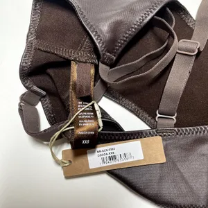 Skims Wet Jersey Scoop Bralette XXS Cocoa Brown Adjustable Minimal NWT thumbnail 3