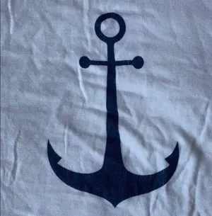 Cream Anchor Summer Crop Top White Size M thumbnail 3