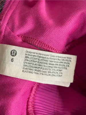 Lululemon Energy Longline Bra Ribbed pink W2BLIS size 6 thumbnail 3