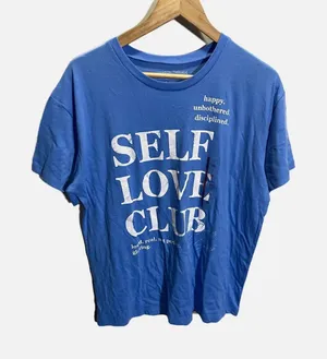 Grayson Threads Graphic Tee Women‎ XS Blue New Self Love Club Casual thumbnail 1
