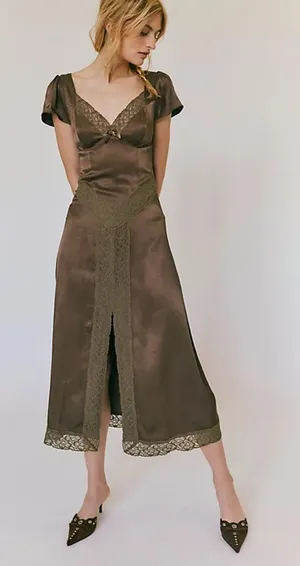 NEW Free People Pink Skies Midi Dress thumbnail 1