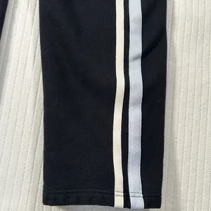 Pink Victoria’s Secret Women’s Medium Black Jogger Sweatpants Striped Logo thumbnail 4