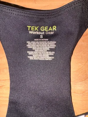 Tek Gear front-zipper, graffiti print sports bra thumbnail 5