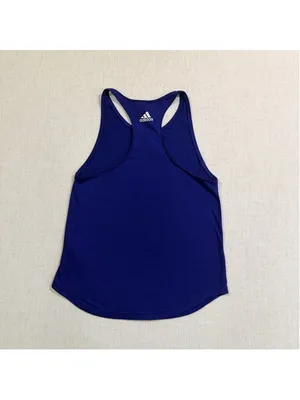 adidas Women’s S Blue Sports Tank Top Racerback Athletic Workout Gameday thumbnail 3